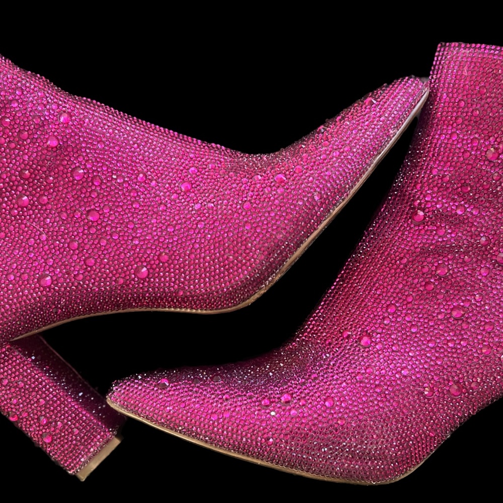 Betsey Johnson Pink Ankle Boots
